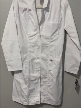 Dickies White Women's Lab Coat Blazer-Style Button Front